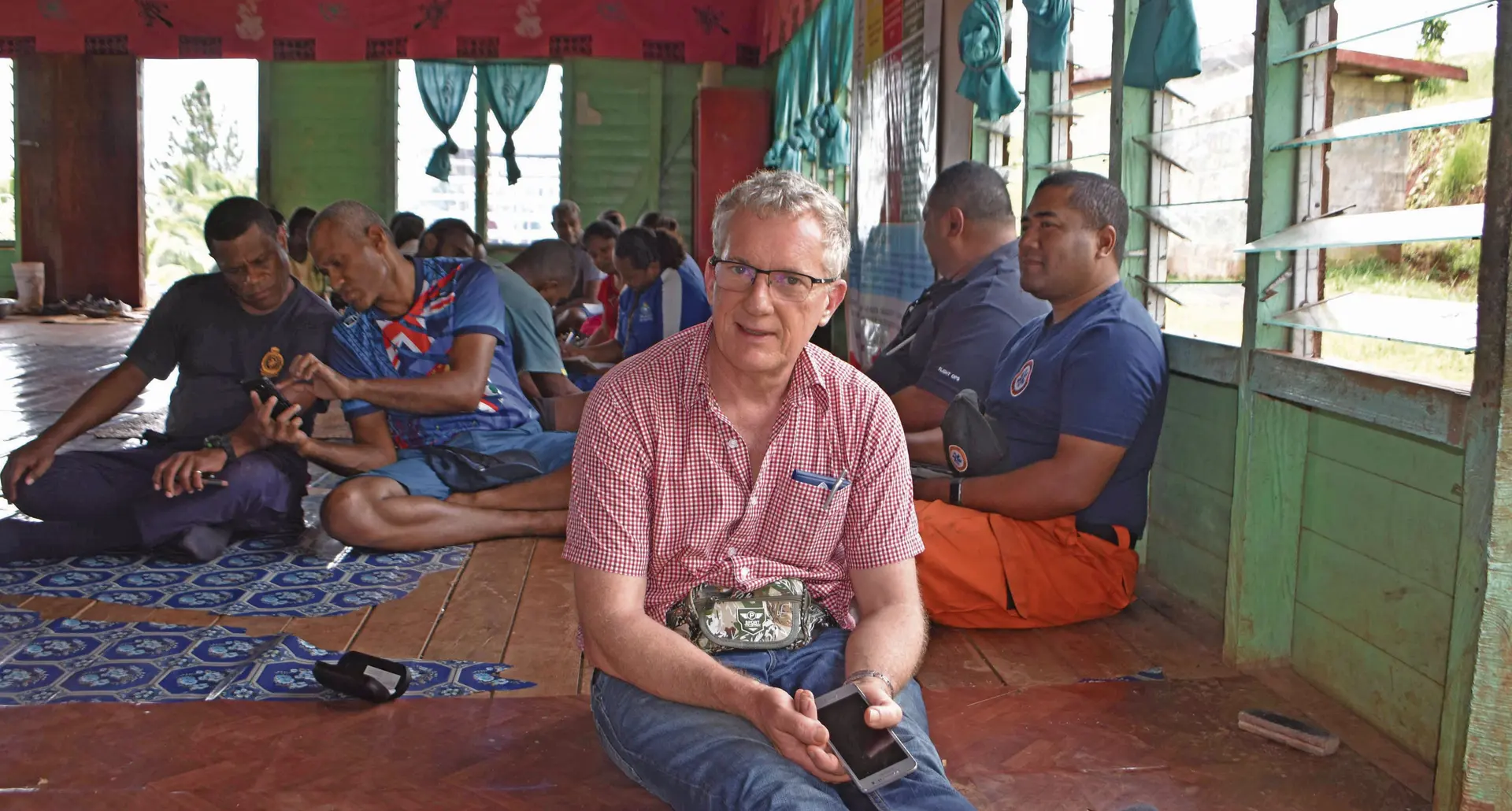 New Zealand-based Air Accident Investigator Andrew McGregor at Dogoru Village hall on March 3, 2018.  Photo: Wati Talebula