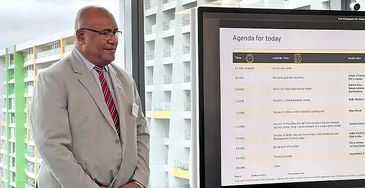Fiji’s Minister for Trade Manoa Kamikamica at Fiji’s trade mission to Auckland, New Zealand.