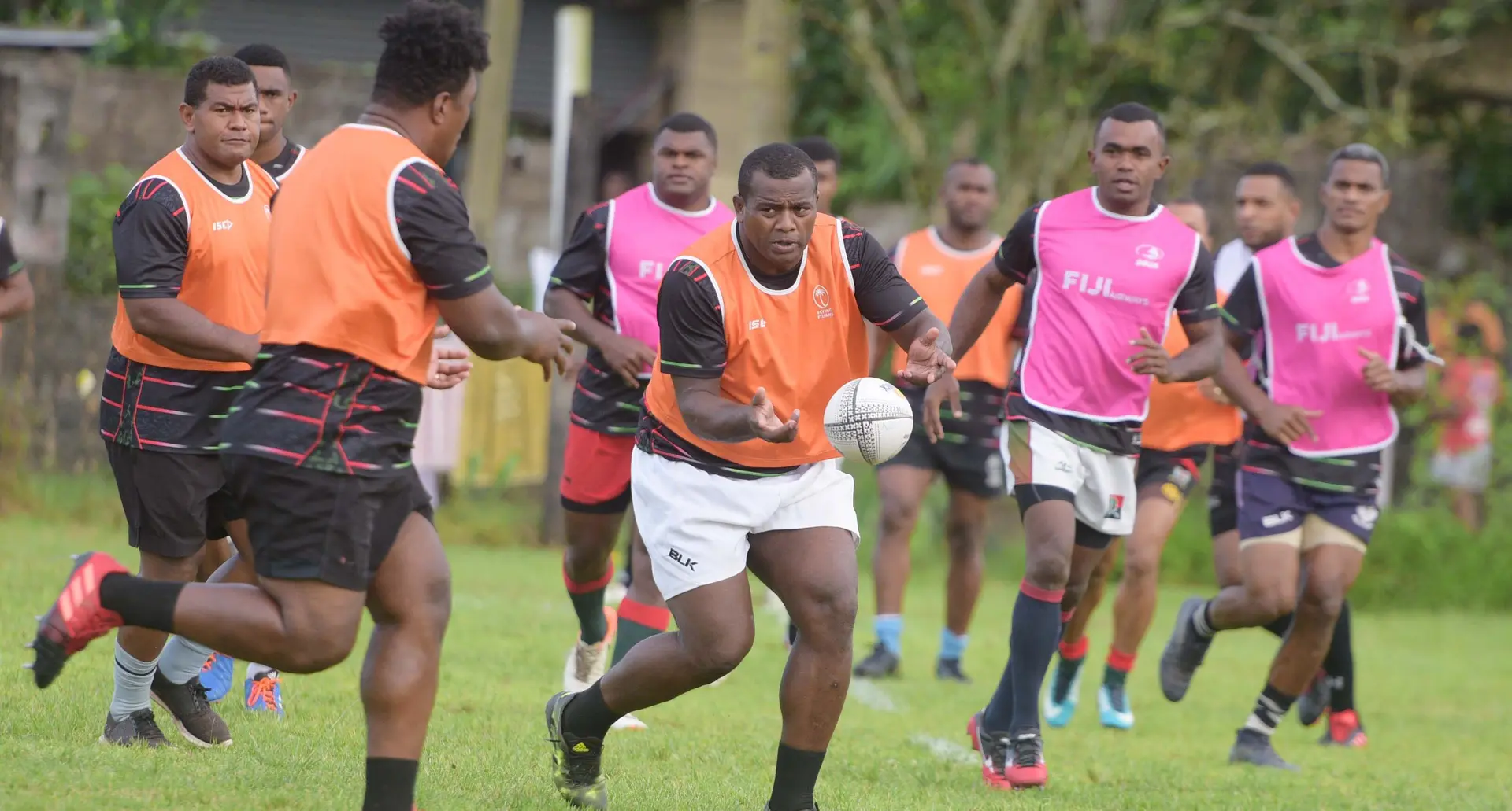 Naitasiri captain Sireli Kaloucava (passing ball)  during training on November 5, 2020, at Nausori's Ratu Cakobau Park. Photo: Ronald Kumar.
