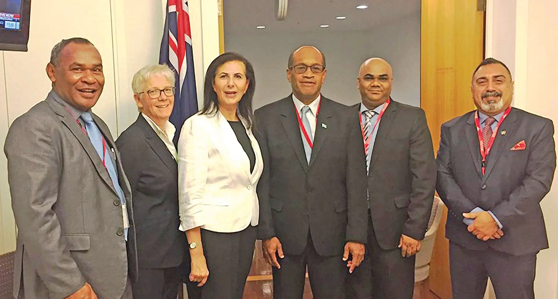 Minister for Employment Hon. Jone Usamate meets with Australian Minister for International Development and the Pacific, Hon