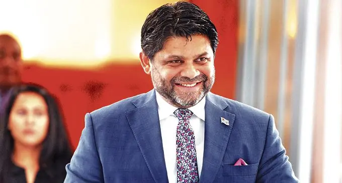 Attorney-General Aiyaz Sayed-Khaiyum outside Parliament on February 10, 2021. Photo: Ronald Kumar
