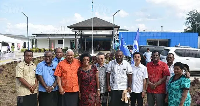 Prime Minister Voreqe Bainimarama (fourth from left) during the opening of the new Navosa Hospital on February 23, 2021. Photo: Waisea Nasokia