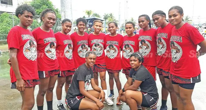 Naboutini Under-18 netball team after their 24-8 win against Nasinu Divas in the quarterfinal of the Digicel Punjas national championship at the National Netball Centre on October 14, 2022. Photo: Sereana Salalo