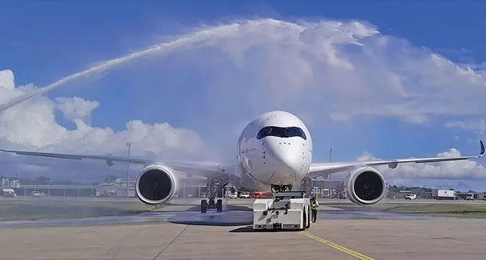 Fiji Airways’ new A350 aircraft. Photo: Waisea Nasokia
