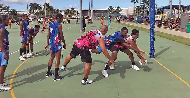 Action from the Alumni and Tagimoucia match during the NEWWORLD IGA Suva Netball Association club games at the National Netball Centre on May 6, 2023. Photo: Suva Netball Association