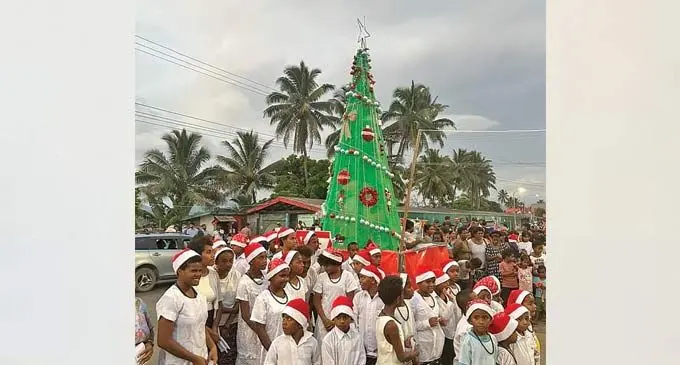 Christmas tree lighting at the main street of Navua Town on December 21, 2022.