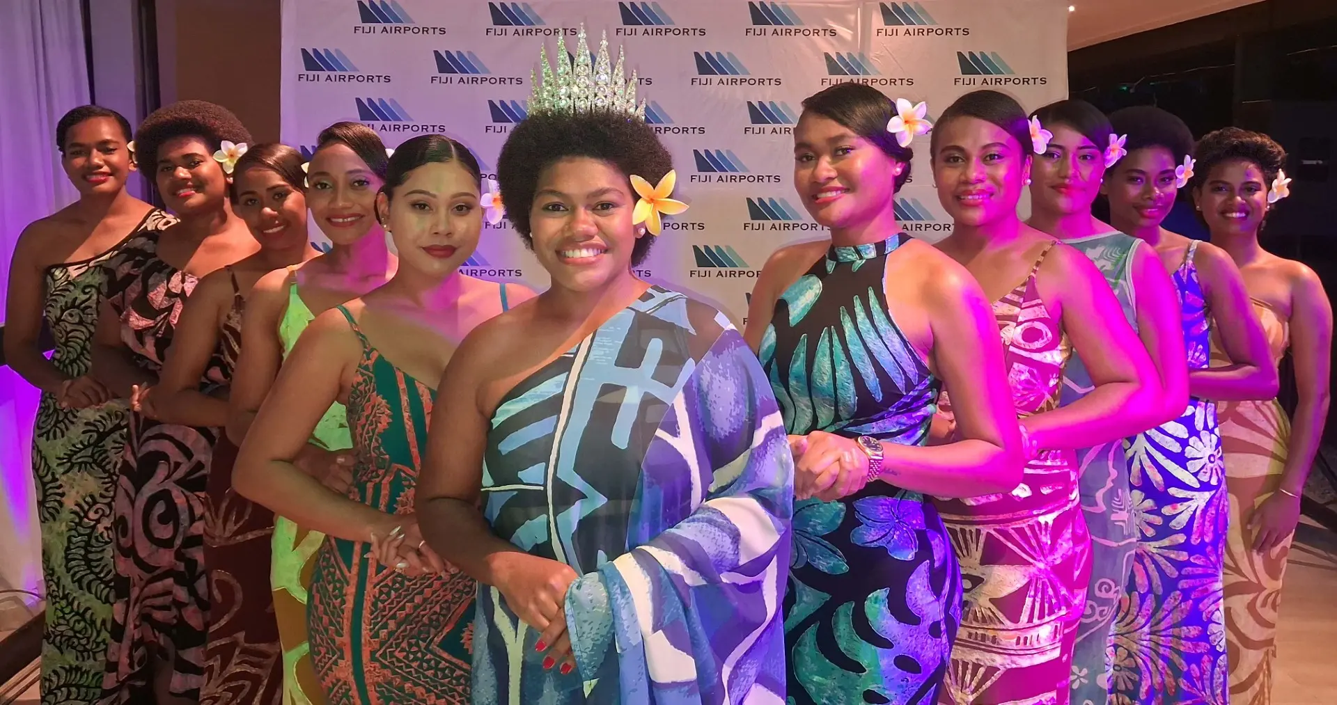 Bula Fesitival 2026 contestants .... (L-R) Anali Maverlla Vukaloto, Ro Asela Rokulamailagi, Nellie Yalewavulagi, Manuokepa Monise, Faith Fifita, Miss Bula 2025 Arieta Nqqai, Latileta Rokocoa Nave, Elenoa Guivalu Saukuru, Rosiseduadua Rejieli Tubakibau, Mareta Vukiwai Makulau, Christine Praveena Ali. Photo: WAISEA NASOKIA.