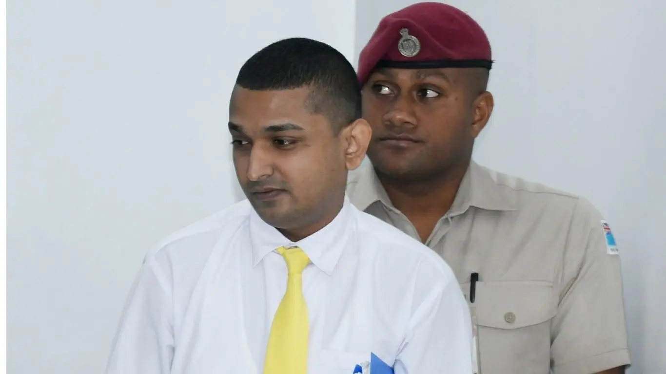 Murder accused Edward Nand outside the High Court in Suva on September 28, 2026.
