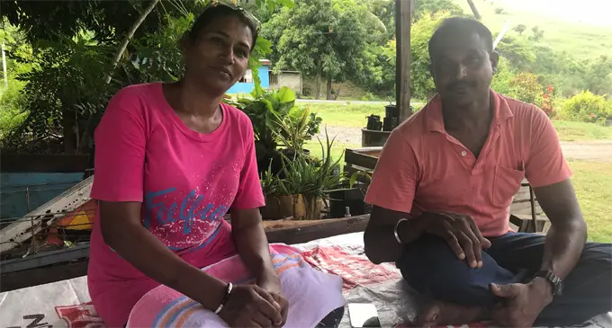 Atifun Nisha with husband Babu. Photo: Lusiana Banuve