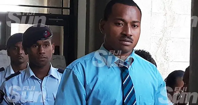 Tevita Kunawave appears at the Magistrate court yesterday. Photo:Wati Talebula