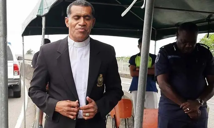 Force Chaplain SP Reverend Waisale Tikowale.