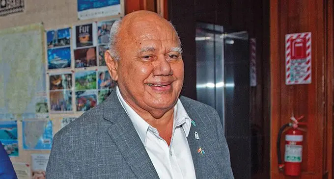 Deputy Prime Minister and SODELPA leader Viliame Gavoka during the party’s management board meeting at the Southern Cross Hotel on November 10, 2023. Photo: Leon Lord