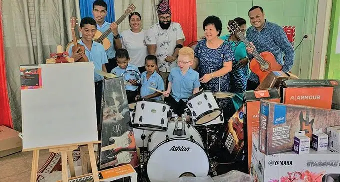 The Fiji Society for the Blind received a kind donation of musical and art supplies from the ‘I See Love In Your Eyes art initiative.