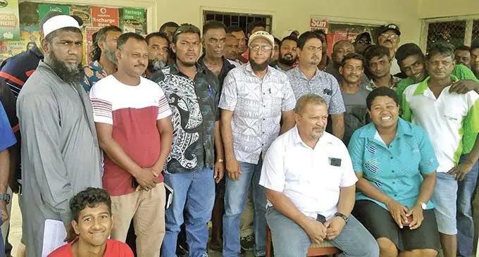 Ministry of Fisheries and MSAF officials with members of the Nadi Fisheries Association after the meeting at Korovuto, Nadi.  Photo: Waisea Nasokia