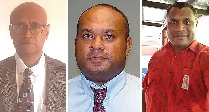 Frome left: Tevita Mau, Tevita Kuruvakadua and  Isaac Mow.