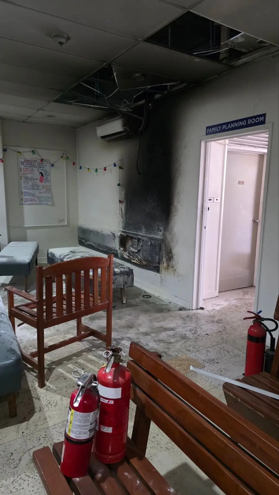 Fire in CWM Hospital