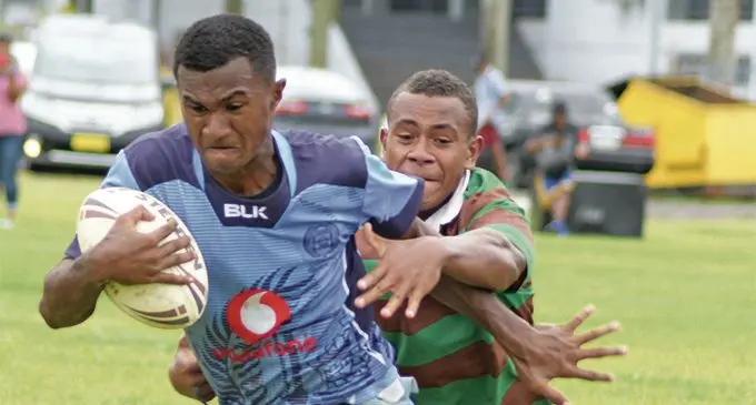 Fiji Secondary School rugby league competition U17 action between QVS and Marist Champagnat Institute at Bidesi Park, Suva on February 2, 2019. Photo: Ronald Kumar