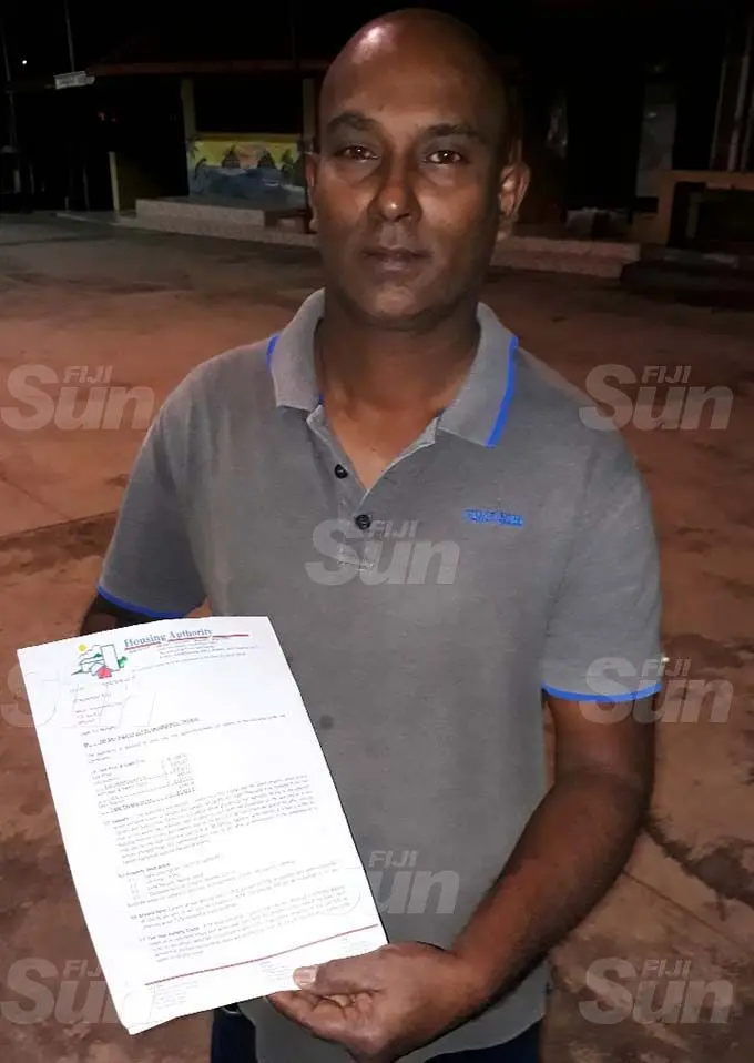 Roney Roy, 48, with a copy of the offer letter he claims was given to him for a piece of land in the Tacirua Subdivision. Photo: Inoke Rabonu