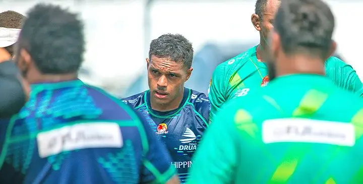 Fijian Drua’s Philip Baselala during training on May 7, 2025. Photo: Fijian Drua