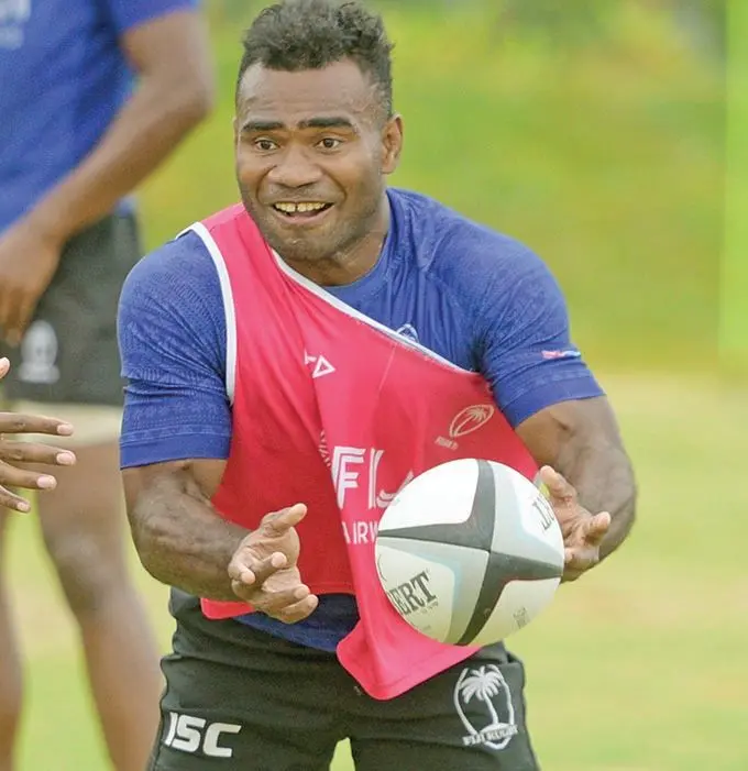 Jerry Tuwai of Fiji Airways 7’s side during training at Albert Park on November 19, 2019. Photo: Ronald Kumar.