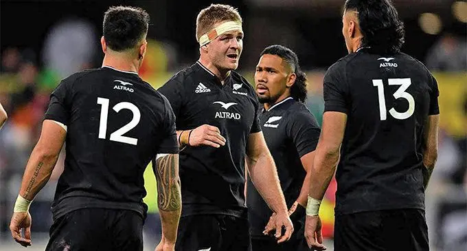 All Blacks captain Sam Cane talks to his players after the loss to Ireland at Forsyth Barr Stadium in Dunedin, New Zealand, on July 9, 2022. Photo: Stuff