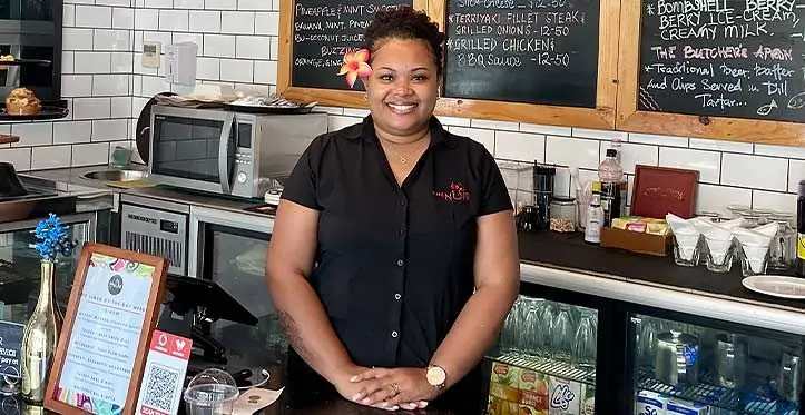 Café Noir supervisor and barista, Luseta Cevalala. Photo: Jernese Macanawai