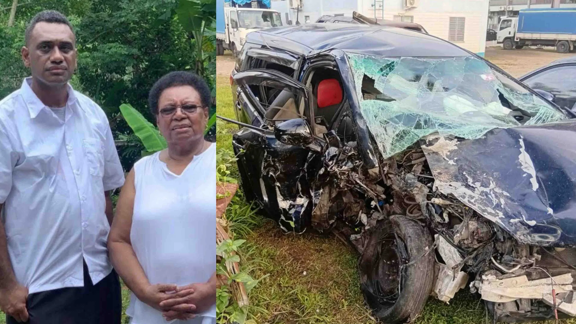 Mother Ema Ravouvou with his son, late Ratu Luke Ravouvou. Photo: supplied.