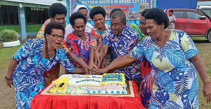 The pioneers of Namosi Secondary School, who sat the Fiji Junior Certificate Examination in 1974, during the launch of the school’s 50th Anniversary on October 14, 2023. Photo: Lusiana Tuimaisala