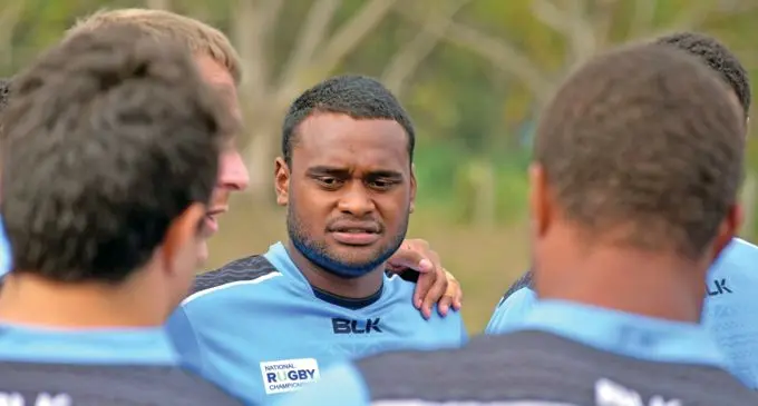 Fiji Airways Fijian Drua's Peceli Nacebe during training at the International School Nadi on August 21, 2019. Photo: Waisea Nasokia
