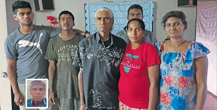 The family of the late Nain Singh (Inset) at their home at Navoka Settlement in Lovu, Lautoka, on January 31, 2019. Photo: Nicolette Chambers