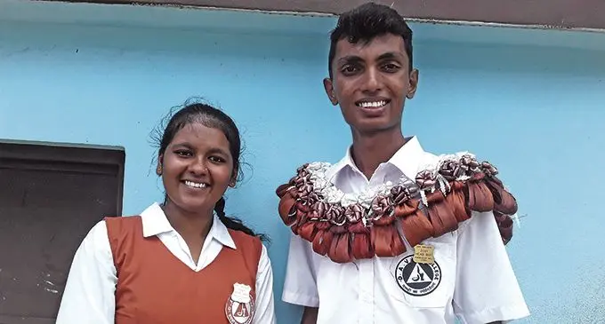 Davanand Anglo Vedic College head girl Diristi Chand and head boy Parbhakar Bali.  Photo: Wati Talebula-Nuku