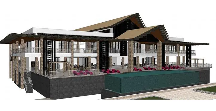 An artist’s impression of tghe remodelled Wananavu Beach Resort, Rakiraki.