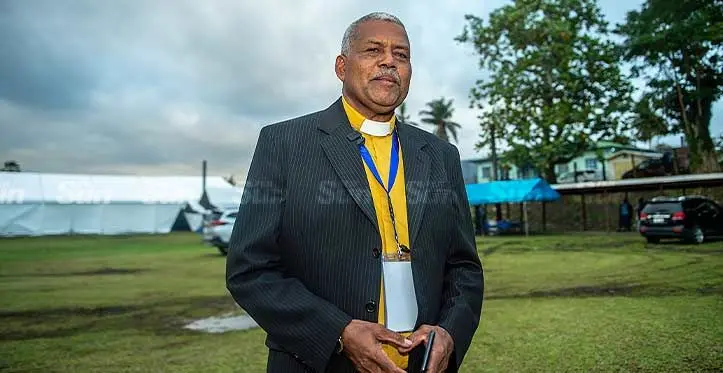 Newly-elected president of the Methodist Church in Fiji and Rotuma, Reverend Dr Semisi Turagavou. Photo: Leon Lord
