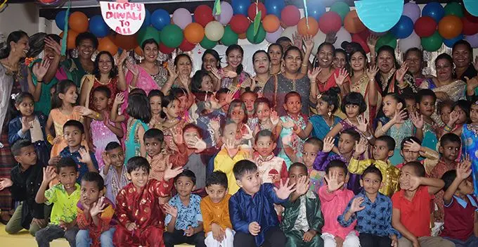 Students, Teachers and Parents of Lakshmi Narayan Kindergaten celebrated Diwali on October 25, 2019. Photo: Ronald Kumar.