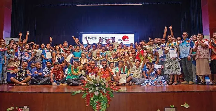 Australia Pacific Training Coalition (APTC ) graduates at the Suva Civic Centre, on September 11, 2023. Photo: Leon Lord
