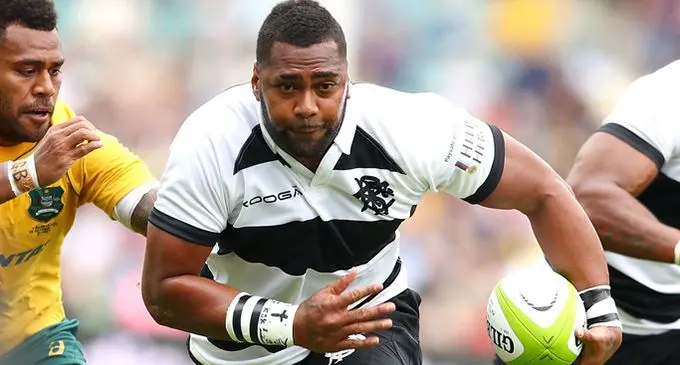 Taqele Naiyaravoro during the match between the Australian Wallabies and the Barbarians at Allianz Stadium in Sydney, Australia, on October 28, 2017. Plans are afoot  to get him to join the Fiji Airways Flying Fijians 