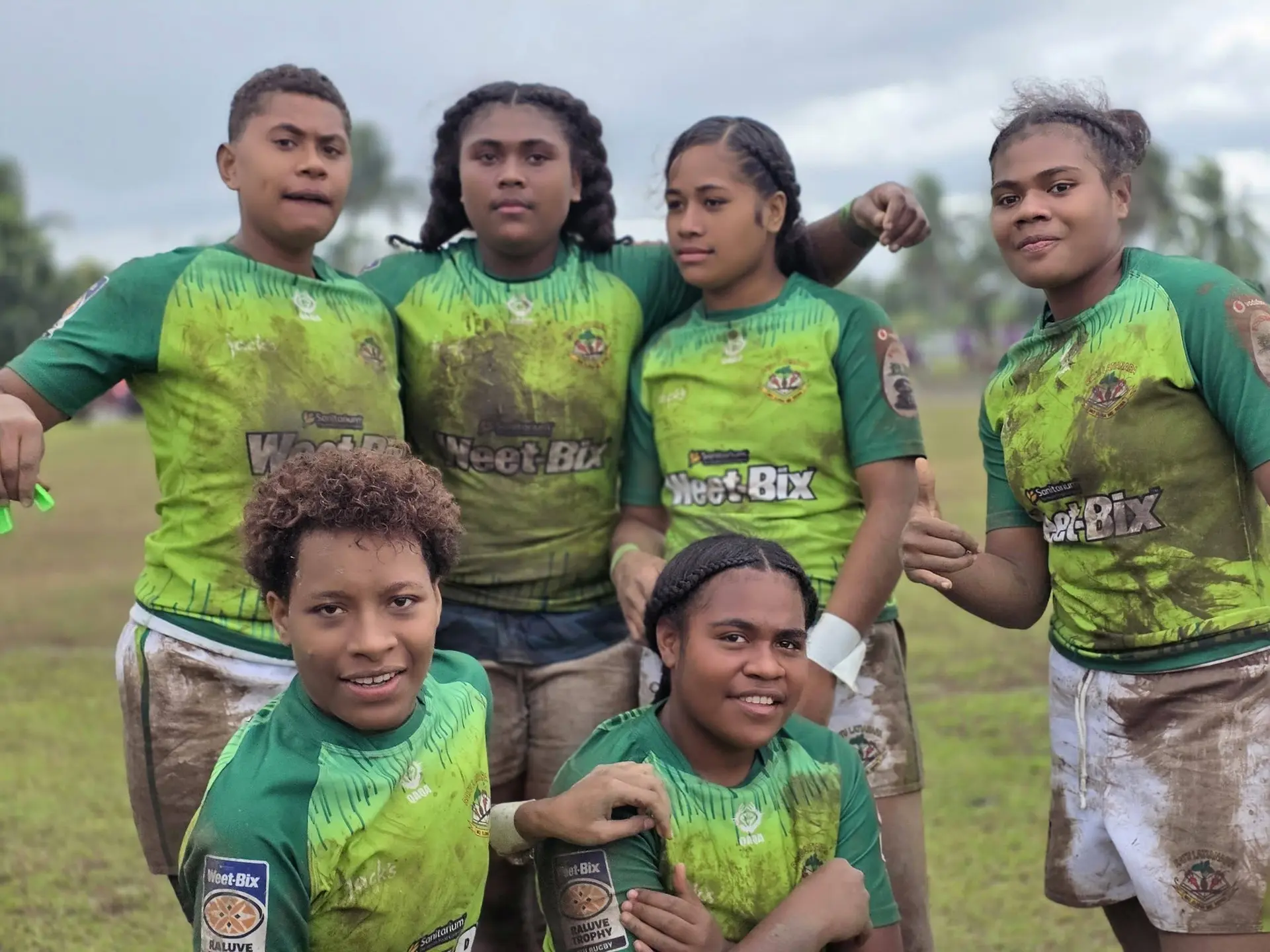 Members of the Ratu Latianara College Under-18 girls team 