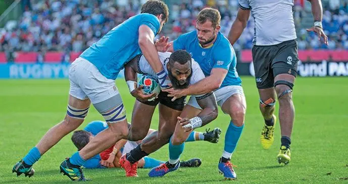 Fiji Airways Flying Fijians centre Semi Radradra.