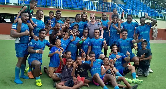 Kaiviti Silktails players with supporters at Churchill Park, Lautoka, on June 17, 2023. Photo: File