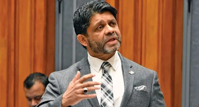 Acting Prime Minister and Attorney-General Aiyaz Sayed-Khaiyum in Parliament on February 8, 2022.  Photo: Parliament of Fiji
