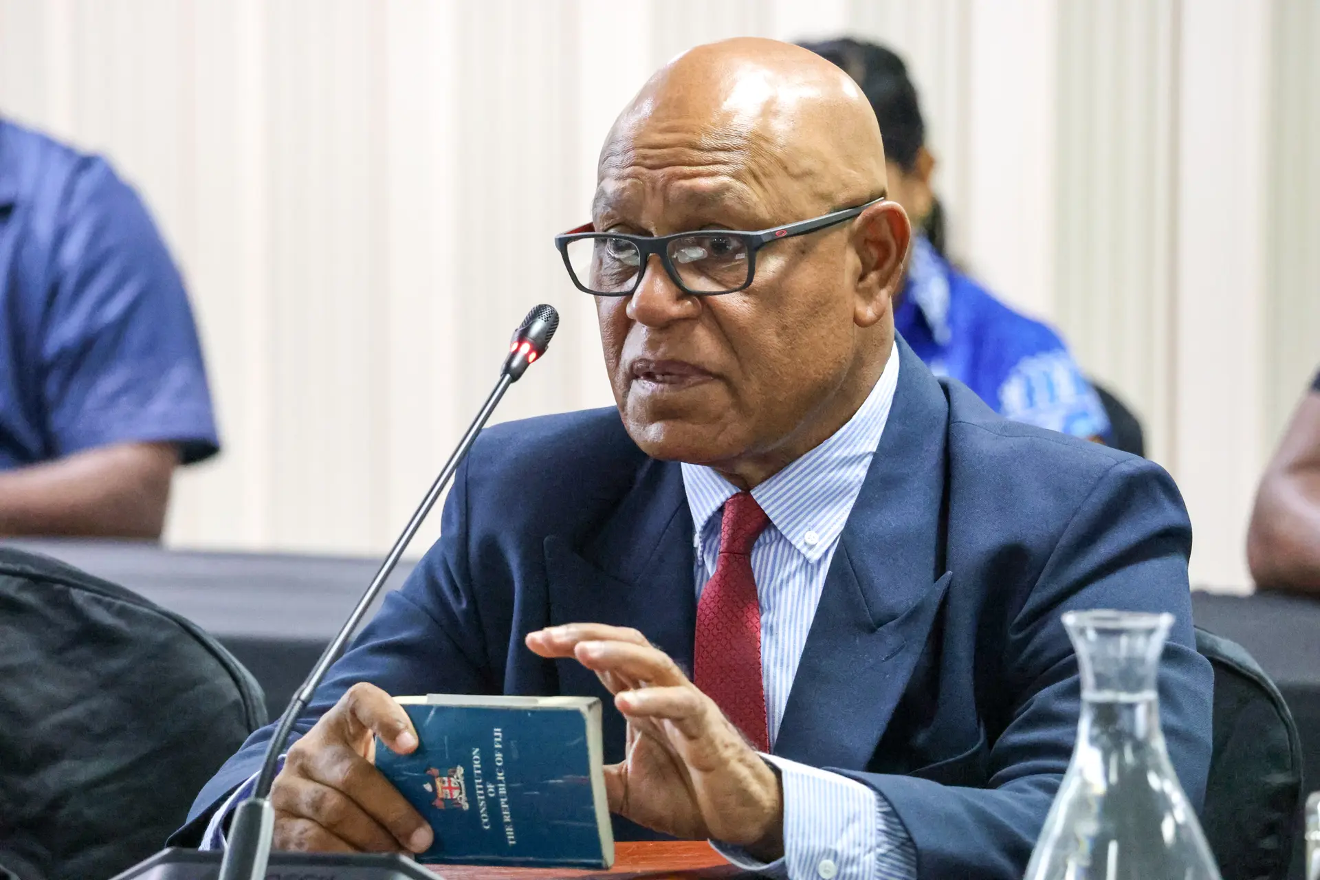 George Speight addressing the Constitutional Review Commission in Suva on July 9, 2026.