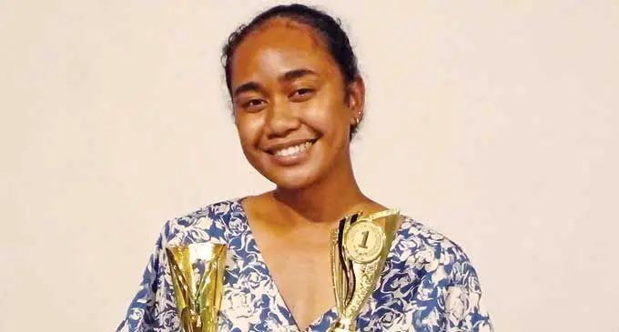 Natabua High School overall Fiji Year 13 Certificate Exam subject topper Christine Lawakele on March 14, 2022.  Photo: Salote Qalubau