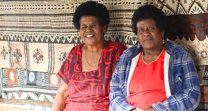 Teresia Radinimaleka Tawakica (right) and Sisilia Varomusu of Tokou Village, Levuka. Photo: Kelera Sovasiga