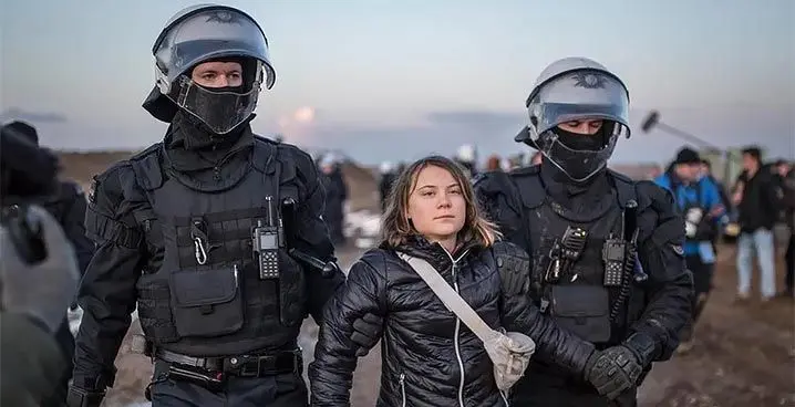 False claims about German police arresting Greta Thunberg have been circulating online. Photo: BBC