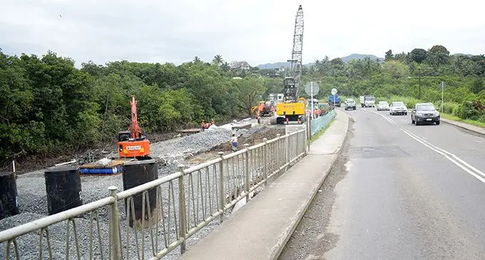 The new Tamavua-i-Wai bridge is in its preparatory work stage. Fiji Roads Authority chief executive officer Jonathan Moore said they were working with utility companies regarding relocation and reinstatement. Photo: Ronald Kumar