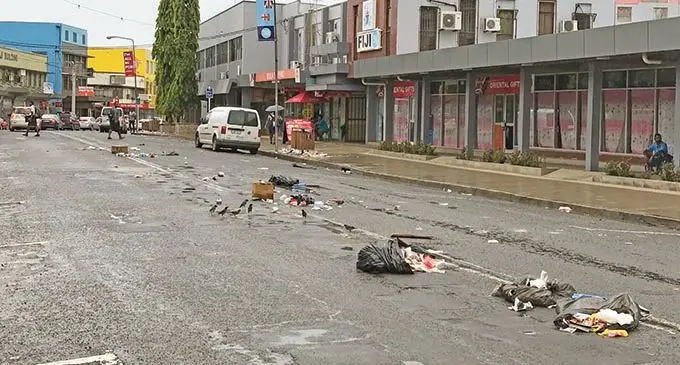 Rubbish thrown along the Main Street in Nadi. Photo: Waisea Nasokia