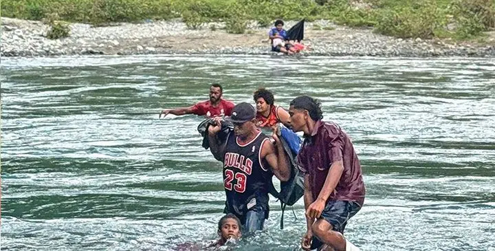 Parents and family members of Waibasaga Village, Muaira, in Naitasiri, must cross this fast-flowing river daily with their children and students, to ensure they reach school safely and back home. There is no proper bridge for the villagers to use for crossing.