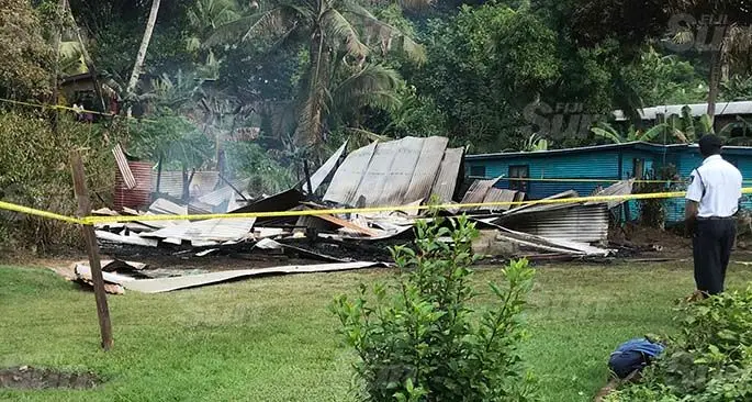 The house that was destroyed by a fatal fire fire in Benau, Labasa. Photo: Shratika Naidu