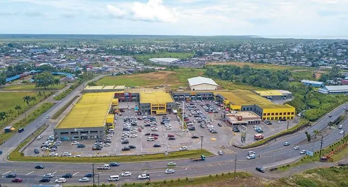 An aerial shot of Rups Mega Centre. Photo: Leon Lord