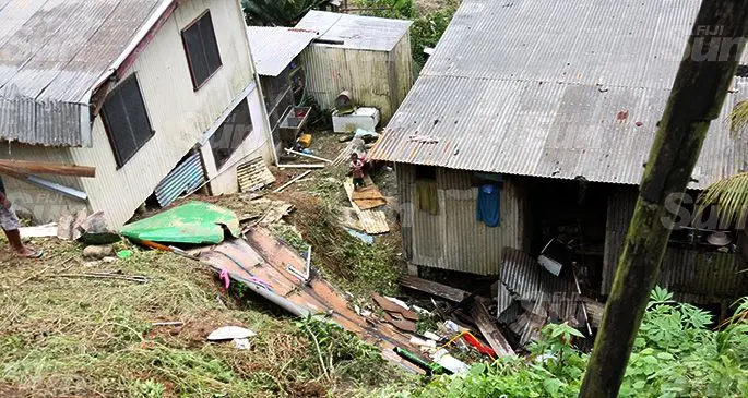 The bus caused some damage to this home in Lakena at the time of the crash on October 9, 2019. Photo: Kelera Sovasiga